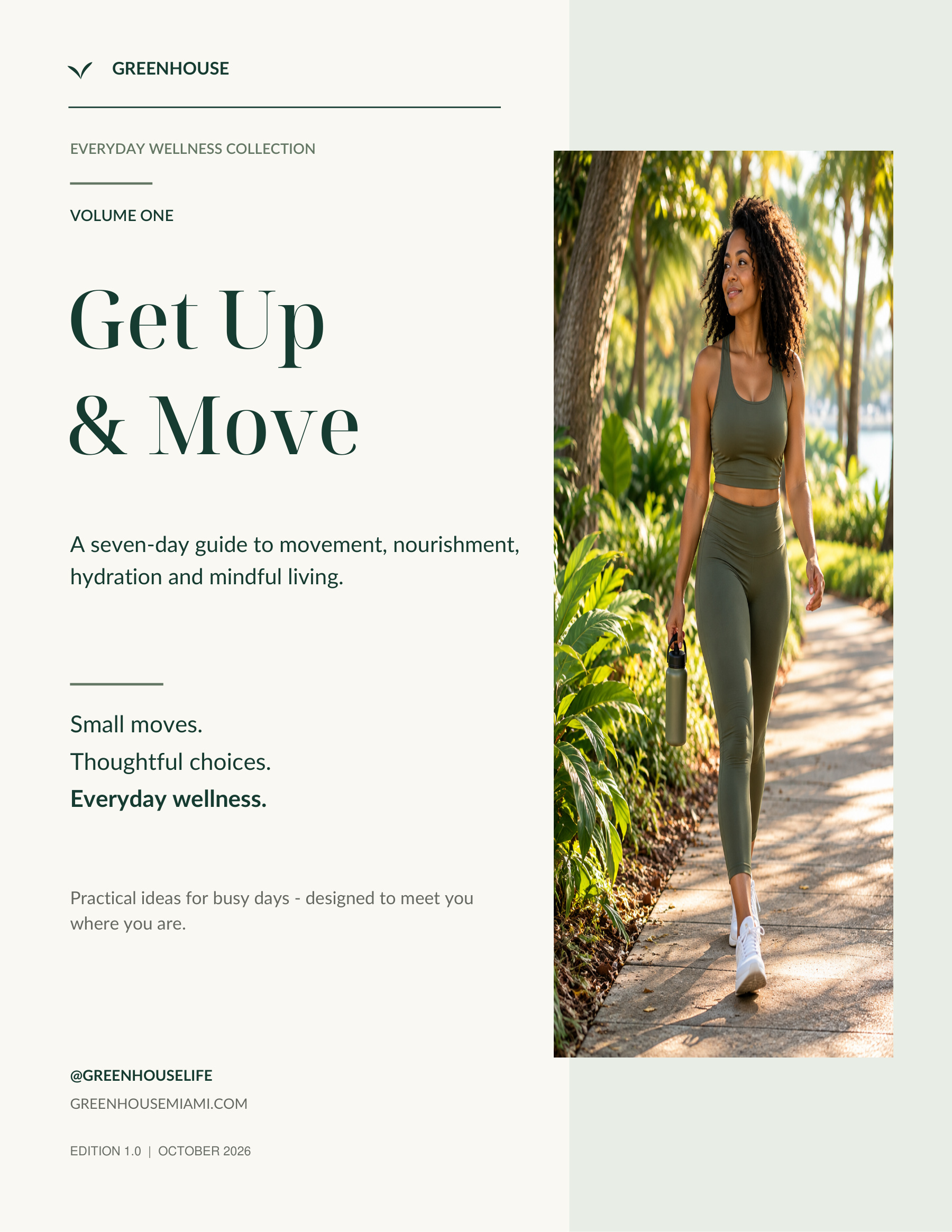 Greenhouse Get Up & Move wellness guide cover